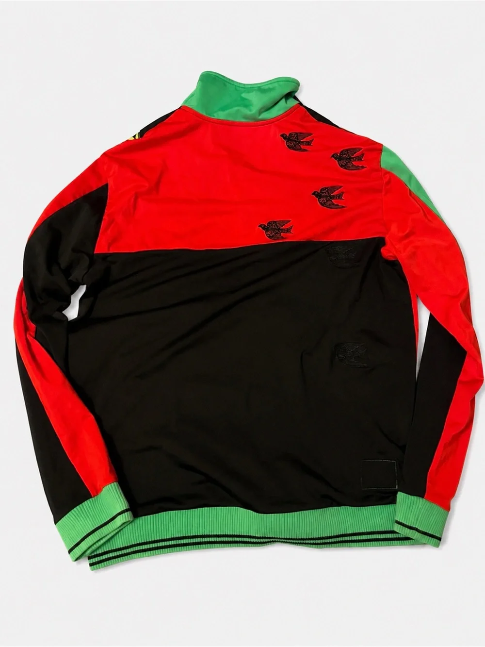 Puma Red and Green Colorblock Bomber Jacket